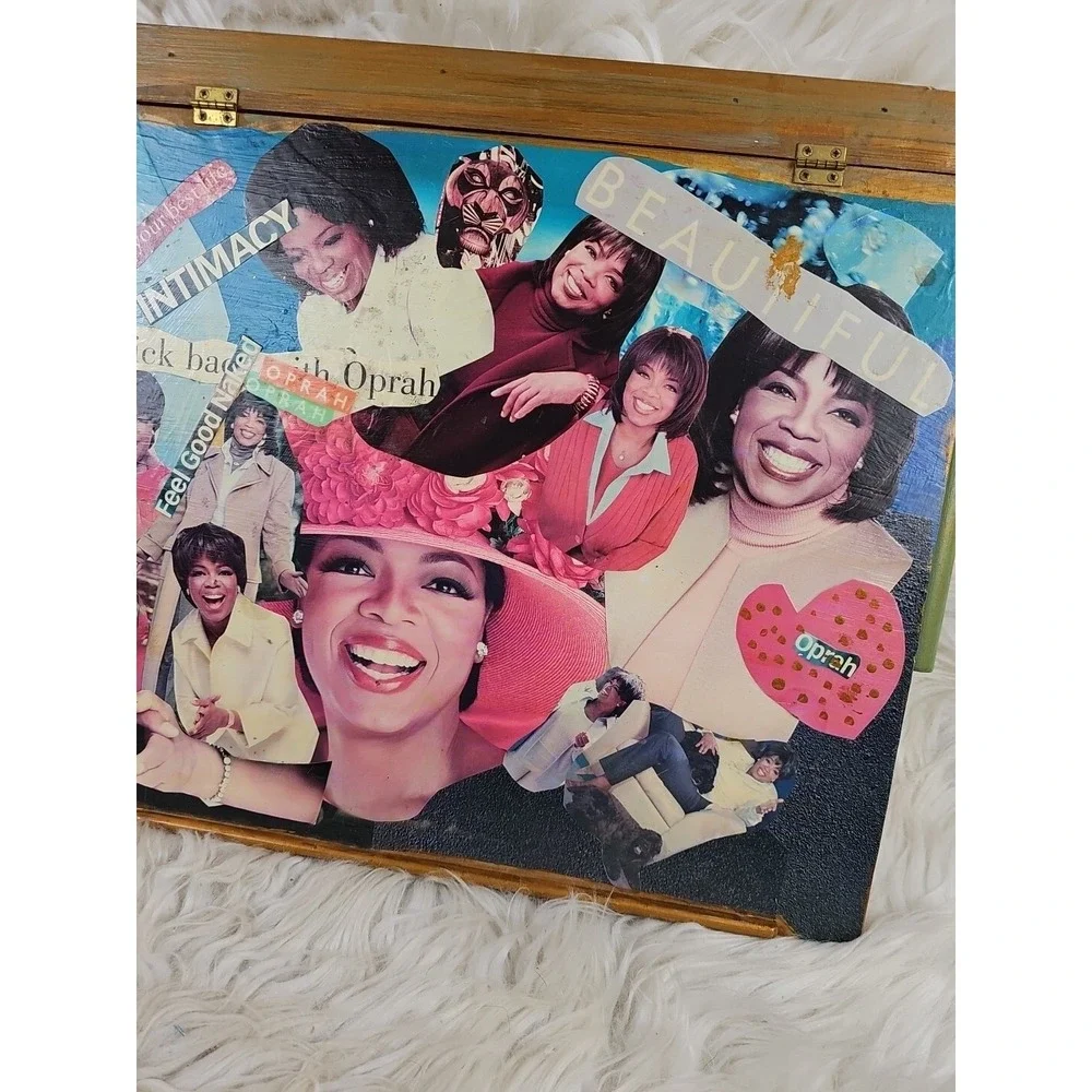 Vintage Super Cool Homemade 90s Y2K Oprah Winfrey Storage Trinket Box